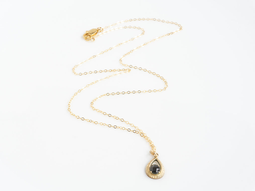 Gold Filled Necklace with Vintage Art Deco Charm